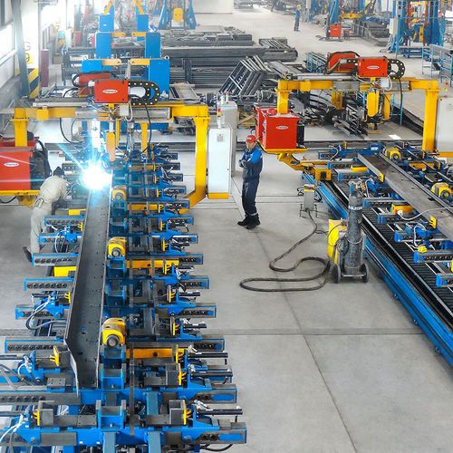 Ligne d'assemblage automatique - Techvagonmash - de contrôle / de soudage / de poutrelles