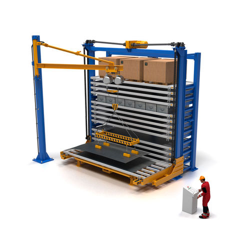 Magasin automatique vertical - Techvagonmash - pour tôle