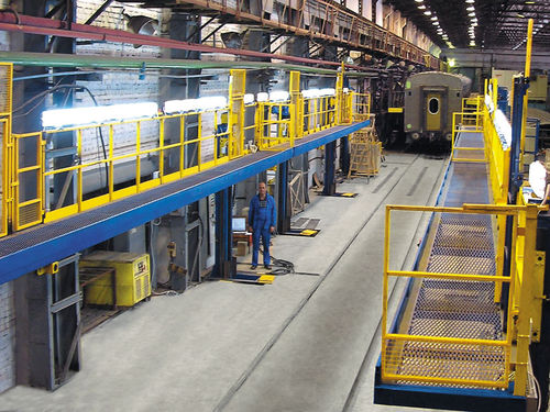 Plateforme de travail - Techvagonmash - de levage / pour véhicule ferroviaire / longue portée