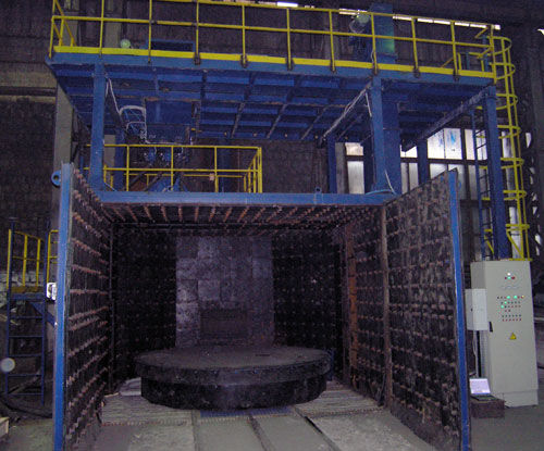 Ligne de grenaillage - Shotblasting сhamber with a turntable - Techvagonmash