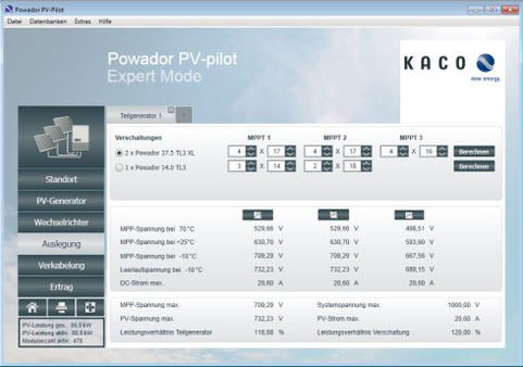 Logiciel de conception - Powador PV-pilot - Kaco - d'installation photovoltaïque