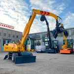 pelle de manutention sur pneus