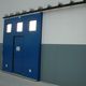 porte coulissante / en métal / pour l'extérieur / industrielle