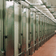 porte coulissante / en acier inoxydable / PVC / industrielle