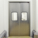 porte battante / avec charnière / en acier inoxydable / industrielle