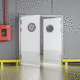 porte battante / en métal / antibactérienne