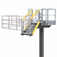 escalier abattant / en acier inoxydable / pour tanker