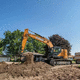 pelleteuse intermédiaire / sur chenilles / diesel / pour chantier de construction