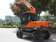 pelleteuse lourde / sur pneus / diesel / pour chantier de construction