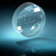 lentille biconvexe / axicon / conique / en verre