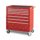 armoire pour outils / à roulettes / à 7 tiroirs / en acier inoxydable