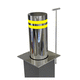 borne escamotable semi-automatique / pneumatique / en acier inoxydable