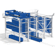 rayonnage pour entrepôt de stockage / compact / pour charges longues / à palettes