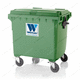 conteneur à déchets en HDPE / pour déchets médicaux / avec couvercle / à 4 roues