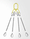 élingue à câble / 4 points / en acier