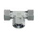 raccord hydraulique / à bague coupante / en T / en acier inoxydable