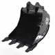 godet standard / pour pelle hydraulique / pour chargeuse pelleteuse / à 4 dents