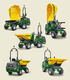 dumper à roues / complètement électrique / à déchargement par l'arrière / à benne élévatrice et pivotante