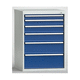 armoire de stockage / au sol / à 6 tiroirs / en métal