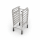 chariot pour plateau / de transport / en acier inoxydable