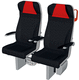siège de train première classe / en cuir / simple
