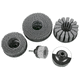 brosse circulaire / d'ébavurage / abrasive / au carbure de silicium