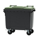 conteneur à déchets en plastique recyclé / pour le recyclage / pour déchets industriels / pour déchets urbains