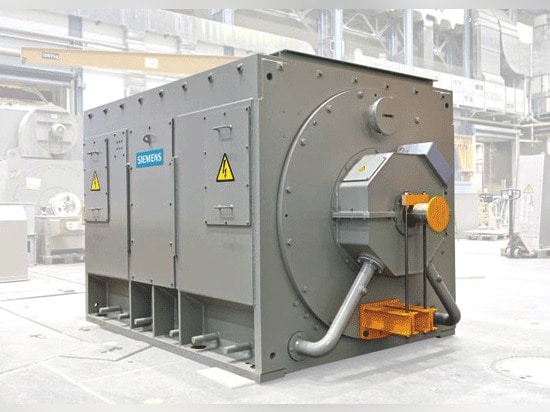 Cette machine ? pour une pompe de compresseur de canalisation ? incorpore un VFD et un 6.3-MW, moteur à induction de 8.200 t/mn (au lieu d'une turbine à gaz) et roulements magnétiques actifs (AMBs)...