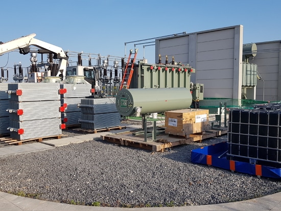 Installation d’un transformateur de puissance à huile 63KV 40MVA ONAN/ONAF