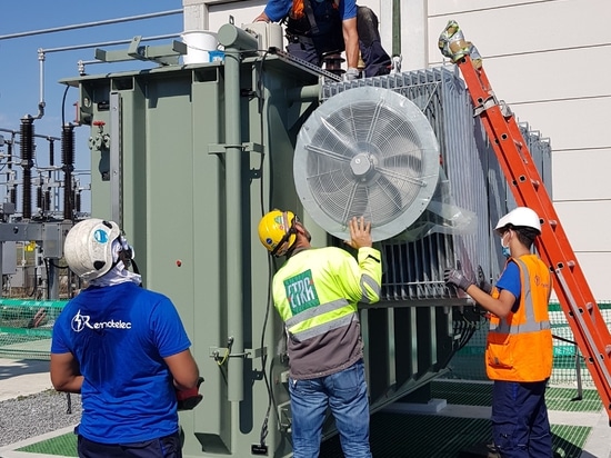 Installation d’un transformateur de puissance à huile 63KV 40MVA ONAN/ONAF