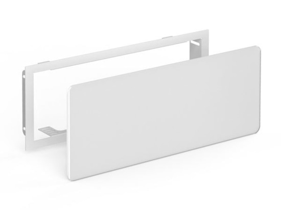 Diffuseur rectangulaire plat en verre blanc