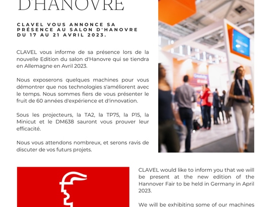 NOUS SOMMES PRESENT AU SALON D'HANOVRE 2023