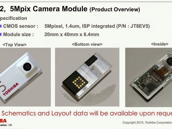 Toshiba présente ses modules d'appareil-photo pour l'Ara de projet de Google