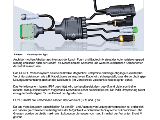 CONEC Système de jonction type S, M, L