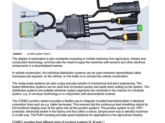 CONEC Système de jonction type S, M, L