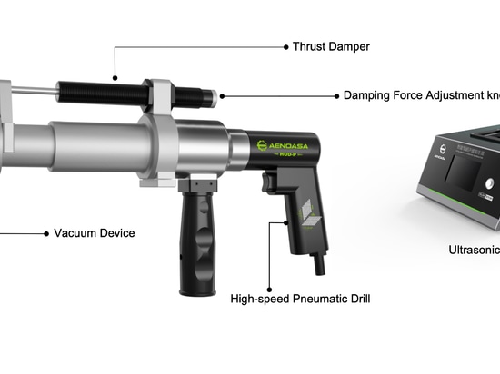 AENOASA lance une perceuse pneumatique portative à ultrasons, qui permet de percer des matériaux composites avec une qualité et une efficacité élevées