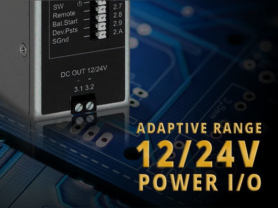 Large entrée de tension : 12V/24V adaptable