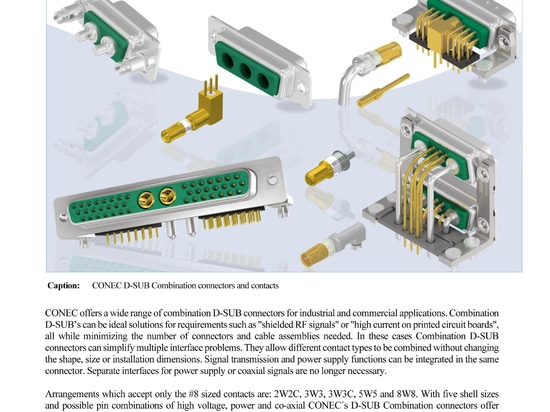 CONEC D-SUB Connecteurs combinés