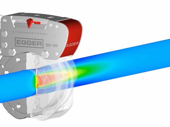 Profil d’écoulement CFD d’une vanne de régulation à membrane Iris®