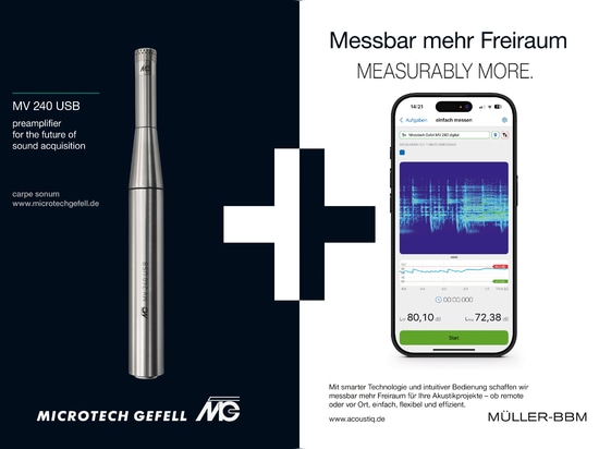 Le nouveau microphone de mesure numérique MV 240 USB, qui offre une gamme étendue d'applications, a suscité un intérêt particulier.