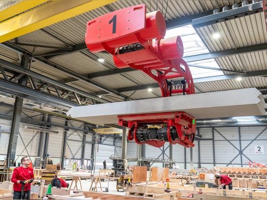 Basculeur à vide Aerolift pour la manutention du béton préfabriqué