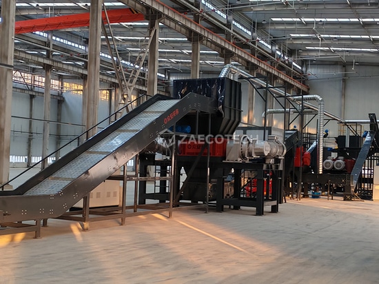 Usine de broyage de pales d'éoliennes