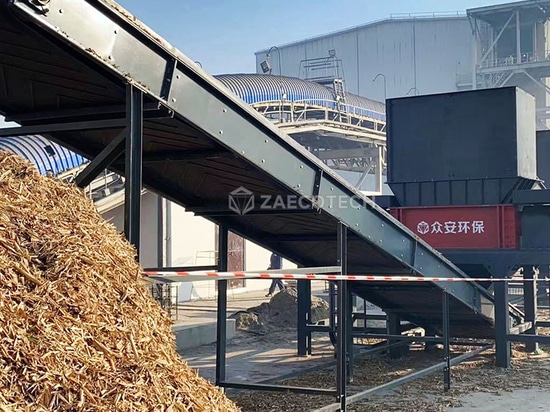 Machine à broyer la paille de riz Zaecoteach Site au Pakistan