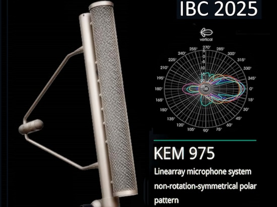 Microphone plan cardioïde à diagramme polaire non rotatif symétrique KEM 975