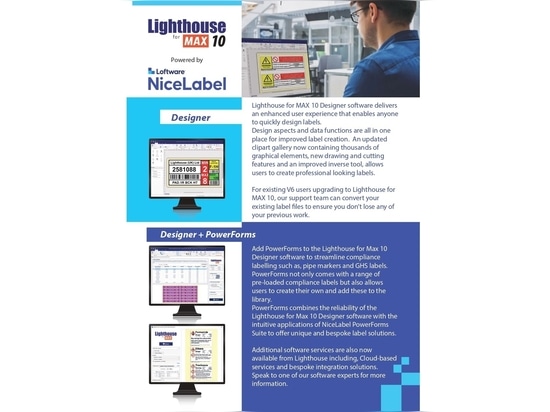 PowerForms (associé au logiciel LFM v10) et solutions NiceLabel/Loftware sur mesure supplémentaires