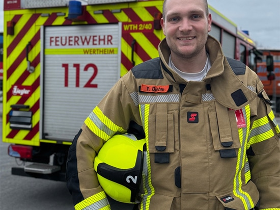 L'employé Yannic Diehms se porte volontaire auprès des pompiers