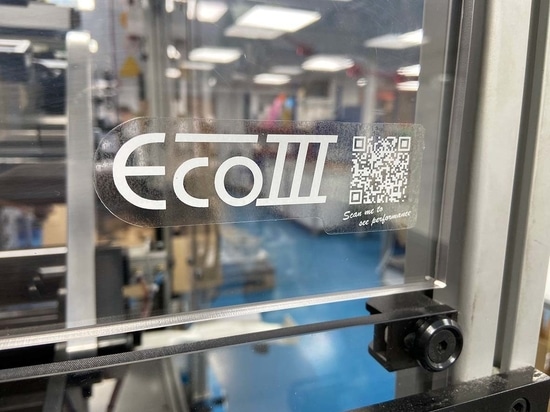 QR / Code-barres (Image 3) Code QR sur polyester transparent amovible à faible adhérence (CPMSP20) - Impression sur ruban résine blanc spécial (CPMSR41 pour recharge / CPMSR41-RC pour cartouche com...