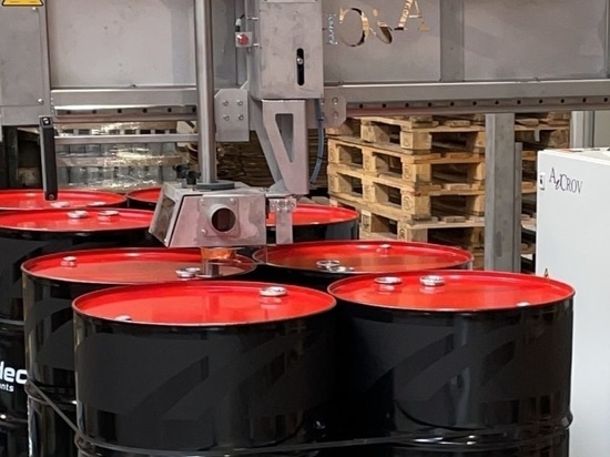 Nouvelle ligne de remplissage de fûts et d'IBC pour lubrifiants, Belgique