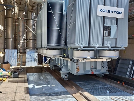 Transformateur de puissance sur fosse avec couverture coupe feu SANERGRID