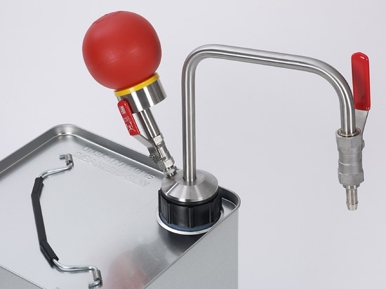 Pompe à solvant pour bidon en fer blanc, commande manuelle (Bürkle GmbH)